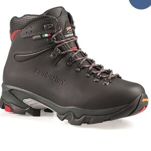 Zamberlan Men's Black and Red Hiking Boots
